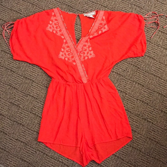 Flying Tomato Pants - Flying Tomato Bright Orange Romper Size Small